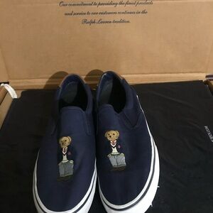 Polo Ralph Lauren Polo Bear Navy Slip-On Shoes Size 11.5